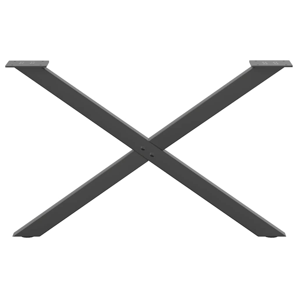Gambe per Tavolino da CaffÃ¨ a Forma di X 2 pz Antracite 70x(42-43) cm Acciaio