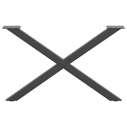 Gambe per Tavolino da CaffÃ¨ a Forma di X 2 pz Antracite 70x(42-43) cm Acciaio