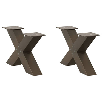 Gambe Tavolino da CaffÃ¨ a X 2 pz Naturale 60x(30-31) cm in Acciaio