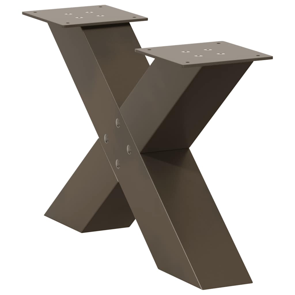 Gambe Tavolino da CaffÃ¨ a X 2 pz Naturale 60x(30-31) cm in Acciaio