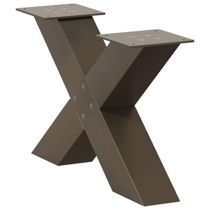 Gambe Tavolino da CaffÃ¨ a X 2 pz Naturale 60x(30-31) cm in Acciaio