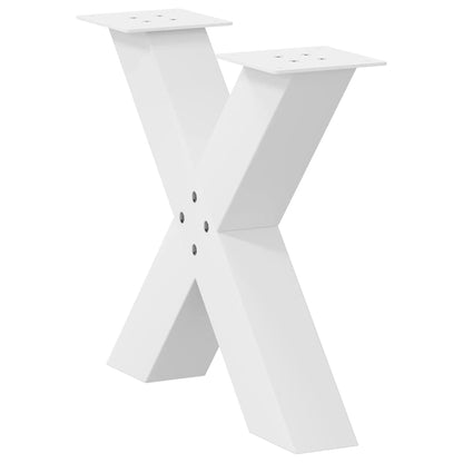 Gambe Tavolino CaffÃ¨ a X 2 pz Bianco 50x(42-43) cm Acciaio