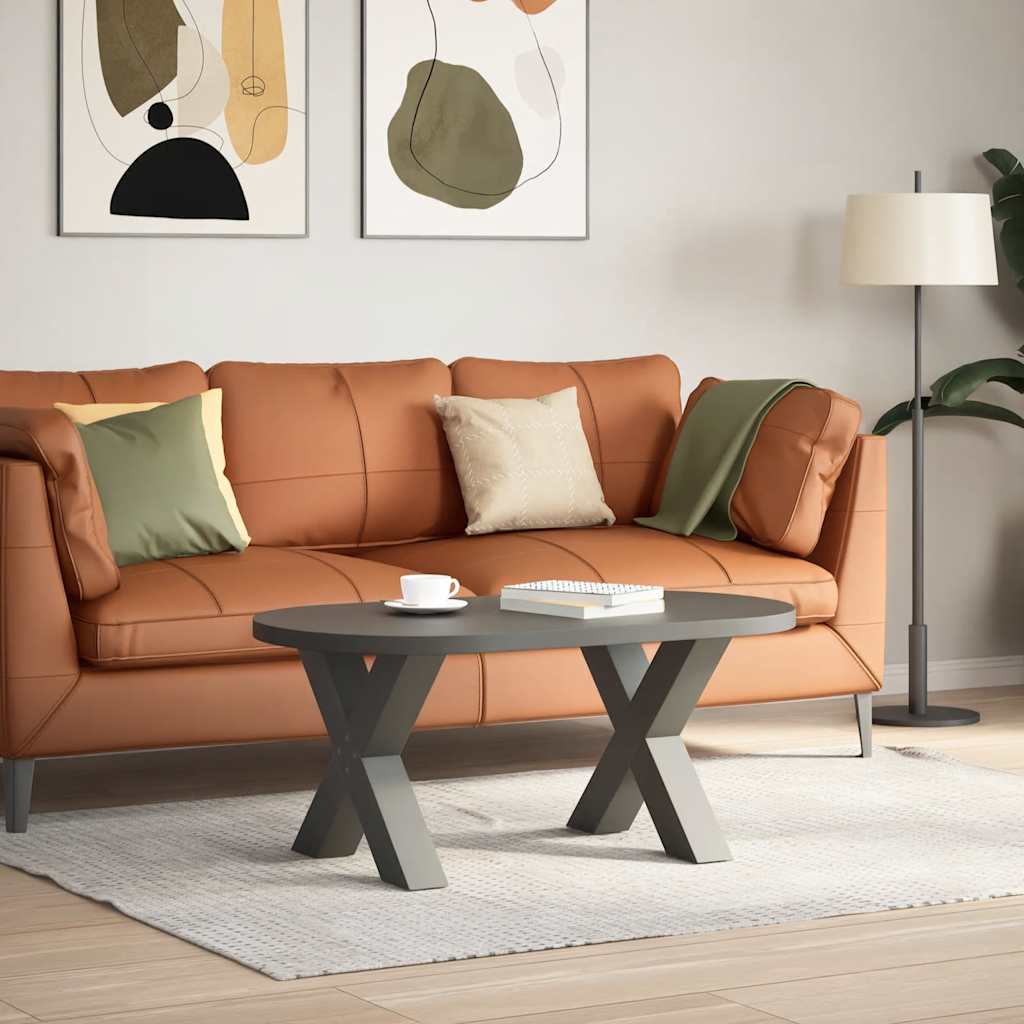 Gambe per Tavolino da CaffÃ¨ a Forma di X 2 pz Antracite 50x(42-43) cm Acciaio