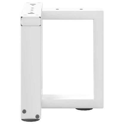 Gambe per Tavolino da CaffÃ¨ a Forma di T 2 pz Bianche 30x25x(30-31) cm Acciaio