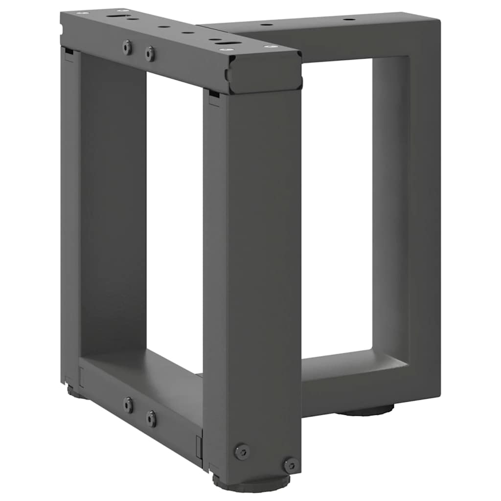 Gambe per Tavolino da CaffÃ¨ a Forma di T 2 pz Antracite 30x25x(30-31) cm Acciaio
