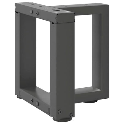 Gambe per Tavolino da CaffÃ¨ a Forma di T 2 pz Antracite 30x25x(30-31) cm Acciaio