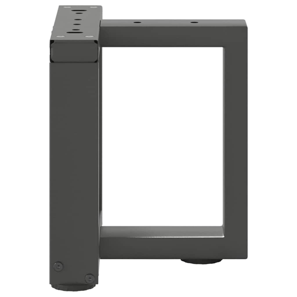 Gambe per Tavolino da CaffÃ¨ a Forma di T 2 pz Antracite 30x25x(30-31) cm Acciaio