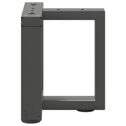 Gambe per Tavolino da CaffÃ¨ a Forma di T 2 pz Antracite 30x25x(30-31) cm Acciaio