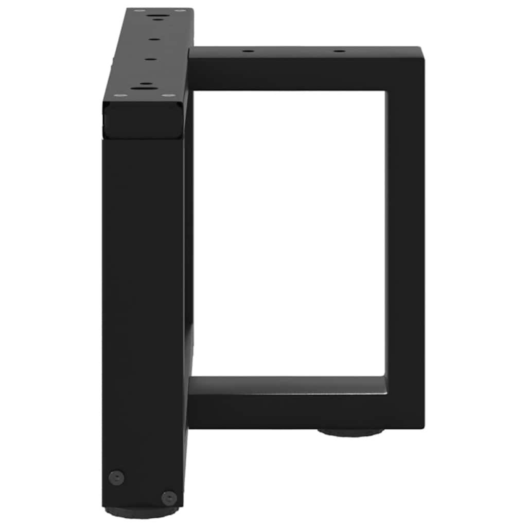 Gambe per Tavolino da CaffÃ¨ a Forma di T 2 pz Nere 40x25x(30-31) cm Acciaio