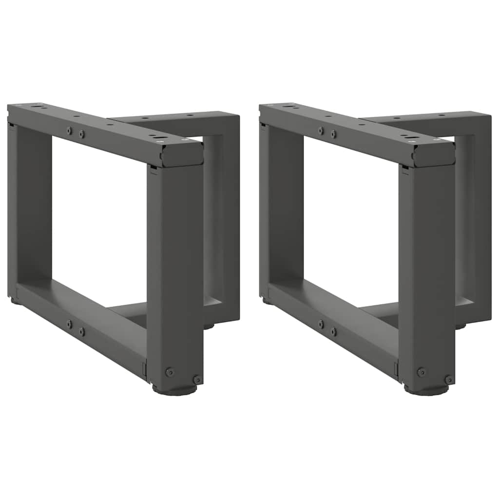 Gambe per Tavolino da CaffÃ¨ a Forma di T 2 pz Antracite 40x25x(30-31) cm Acciaio