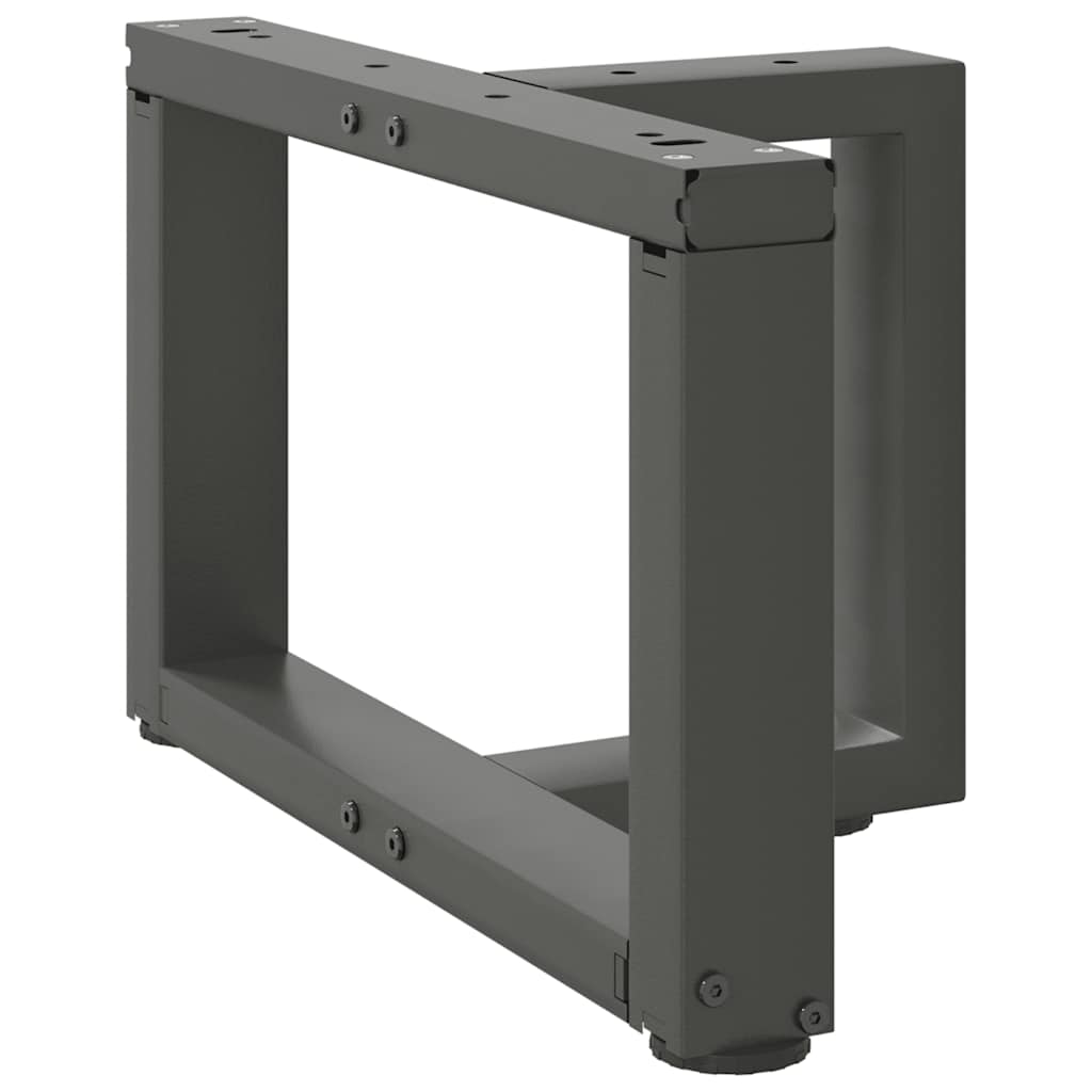 Gambe per Tavolino da CaffÃ¨ a Forma di T 2 pz Antracite 50x25x(42-43) cm Acciaio