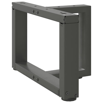 Gambe per Tavolino da CaffÃ¨ a Forma di T 2 pz Antracite 50x25x(42-43) cm Acciaio