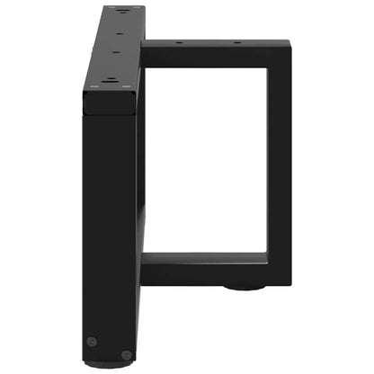 Gambe per Tavolino da CaffÃ¨ a Forma di T 2 pz Nere 60x25x(30-31) cm Acciaio