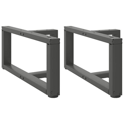 Gambe per Tavolino da CaffÃ¨ a Forma di T 2 pz Antracite 60x25x(30-31) cm Acciaio