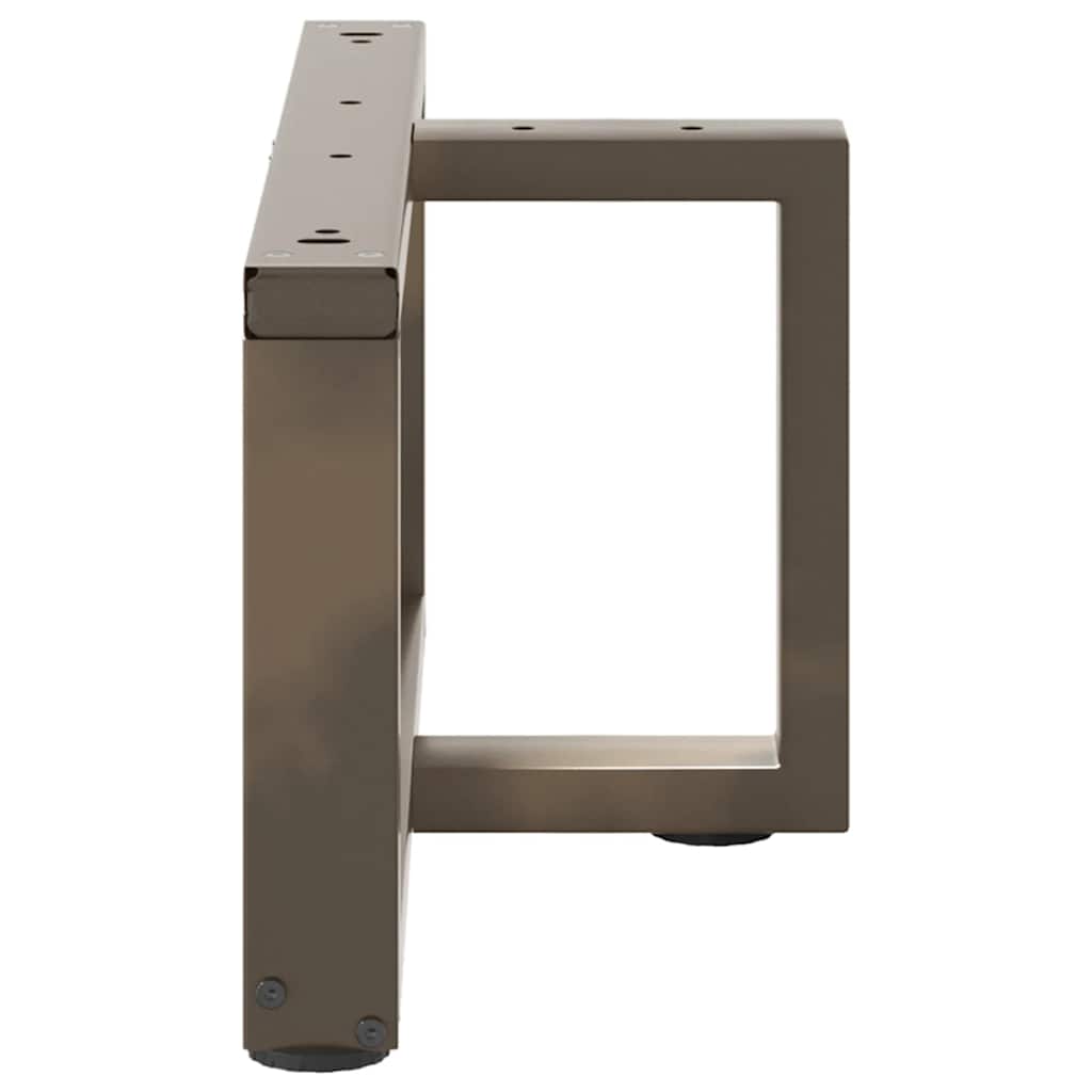 Gambe per Tavolino da CaffÃ¨ a Forma di T 2 pz Nere 60x25x(30-31) cm Acciaio