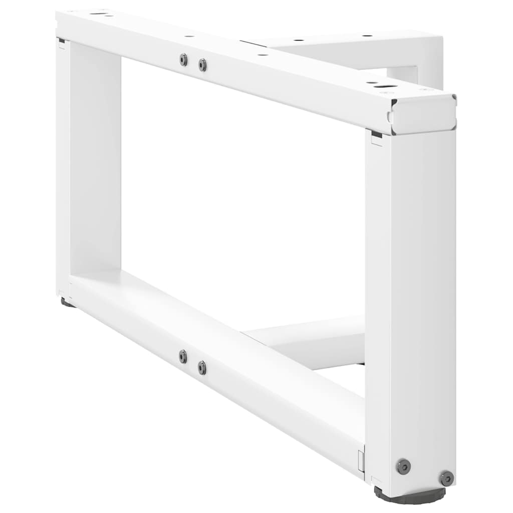 Gambe per Tavolino da CaffÃ¨ a Forma di T 2 pz Bianche 70x25x(30-31) cm Acciaio