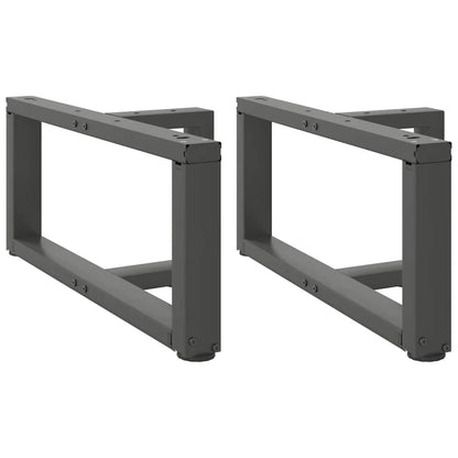 Gambe per Tavolino da CaffÃ¨ a Forma di T 2 pz Antracite 70x25x(30-31) cm Acciaio