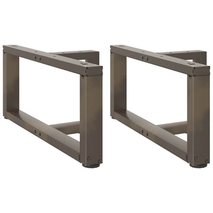 Gambe Tavolino CaffÃ¨ a T 2 pz Naturale 70x25x(30-31) cm Acciaio