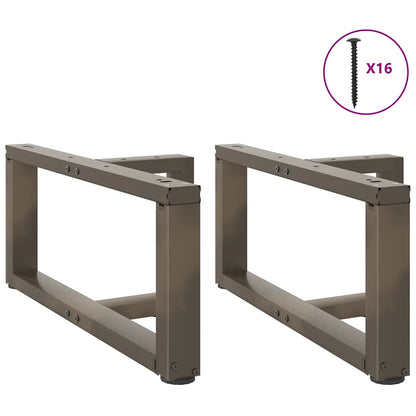 Gambe Tavolino CaffÃ¨ a T 2 pz Naturale 70x25x(30-31) cm Acciaio