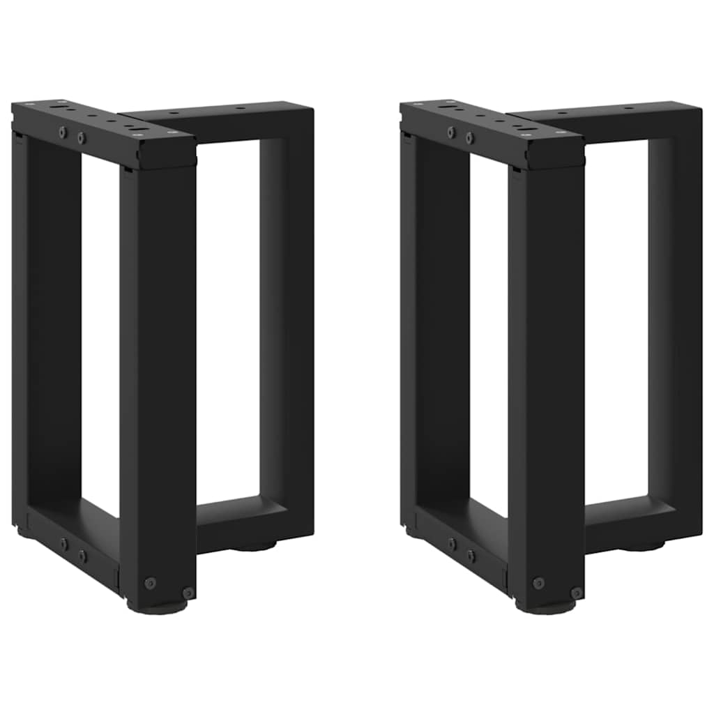 Gambe per Tavolino da CaffÃ¨ a Forma di T 2 pz Nere 28x25x(42-43) cm Acciaio
