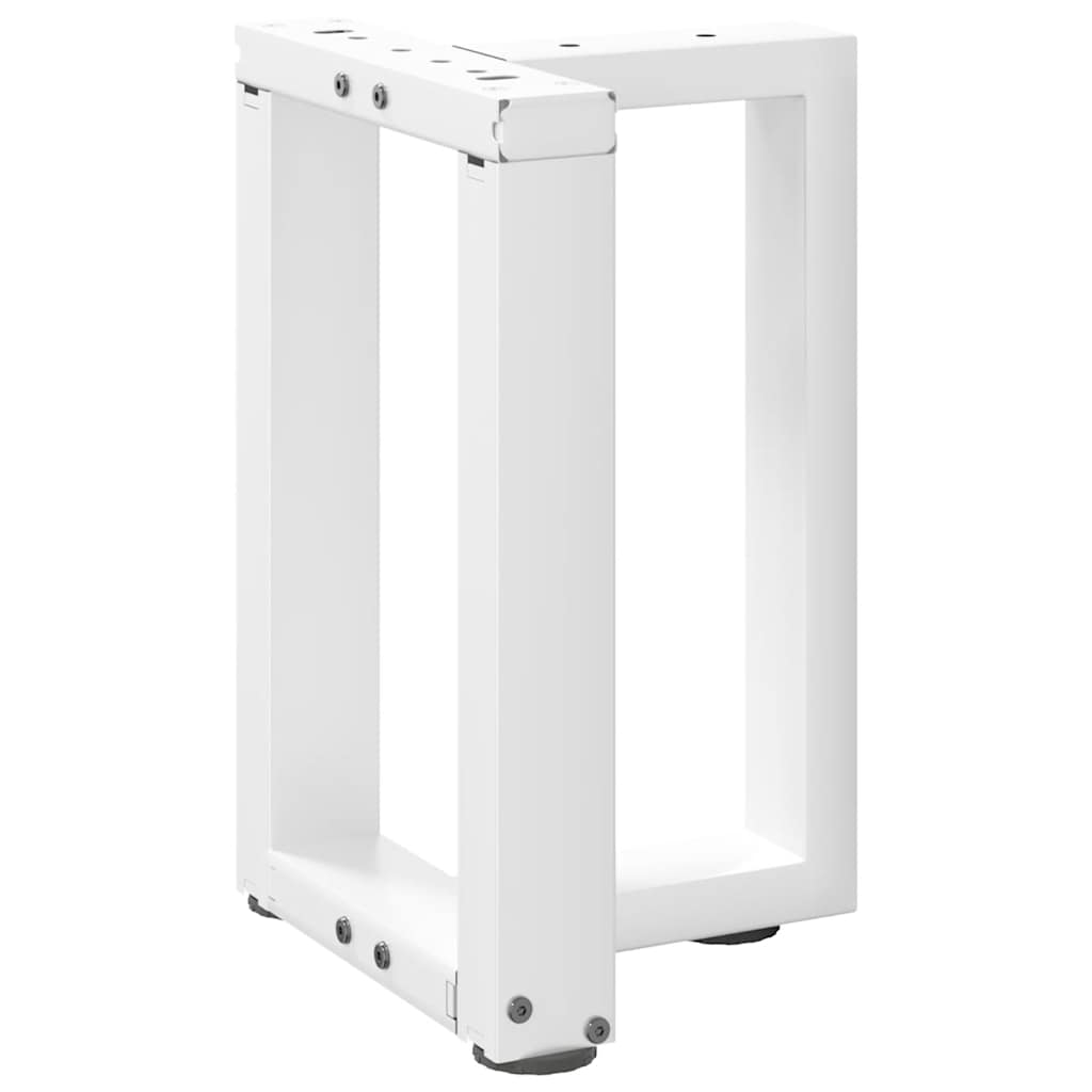 Gambe per Tavolino da Caffè a Forma di T 2 pz Bianche 28x25x(42-43) cm Acciaio