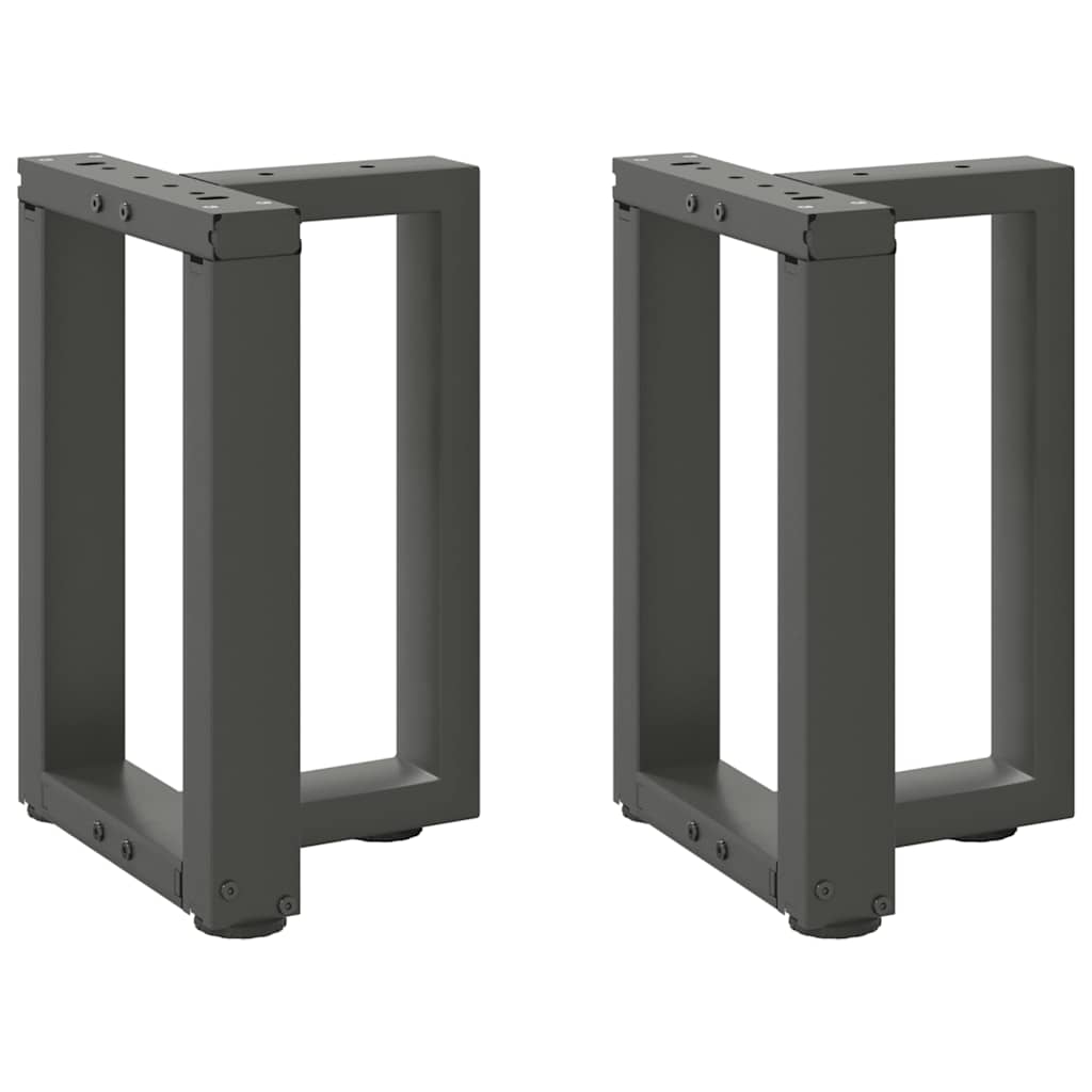 Gambe per Tavolino da CaffÃ¨ a Forma di T 2 pz Antracite 28x25x(42-43) cm Acciaio