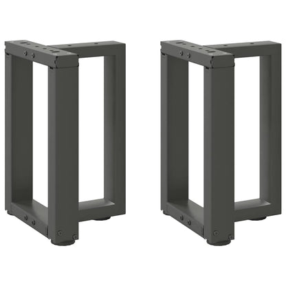 Gambe per Tavolino da CaffÃ¨ a Forma di T 2 pz Antracite 28x25x(42-43) cm Acciaio
