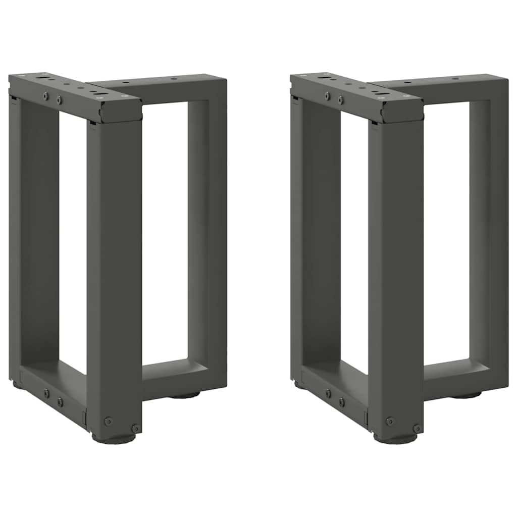 Gambe per Tavolino da CaffÃ¨ a Forma di T 2 pz Antracite 38x25x(42-43) cm Acciaio