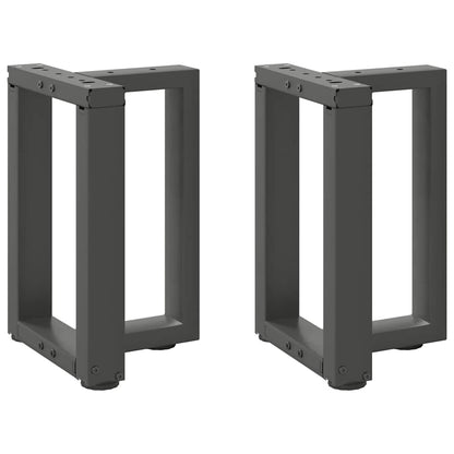 Gambe per Tavolino da CaffÃ¨ a Forma di T 2 pz Antracite 38x25x(42-43) cm Acciaio
