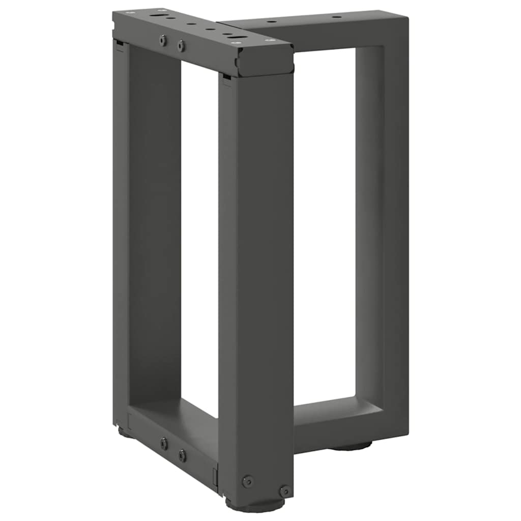 Gambe per Tavolino da CaffÃ¨ a Forma di T 2 pz Antracite 38x25x(42-43) cm Acciaio