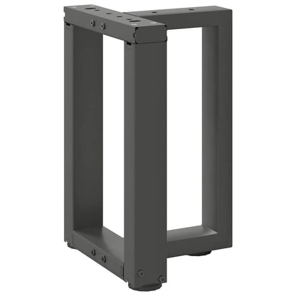 Gambe per Tavolino da CaffÃ¨ a Forma di T 2 pz Antracite 38x25x(42-43) cm Acciaio