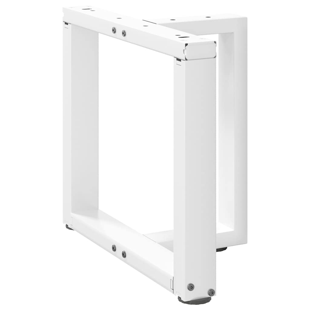 Gambe per Tavolino da CaffÃ¨ a Forma di T 2 pz Bianche 50x25x(42-43) cm Acciaio