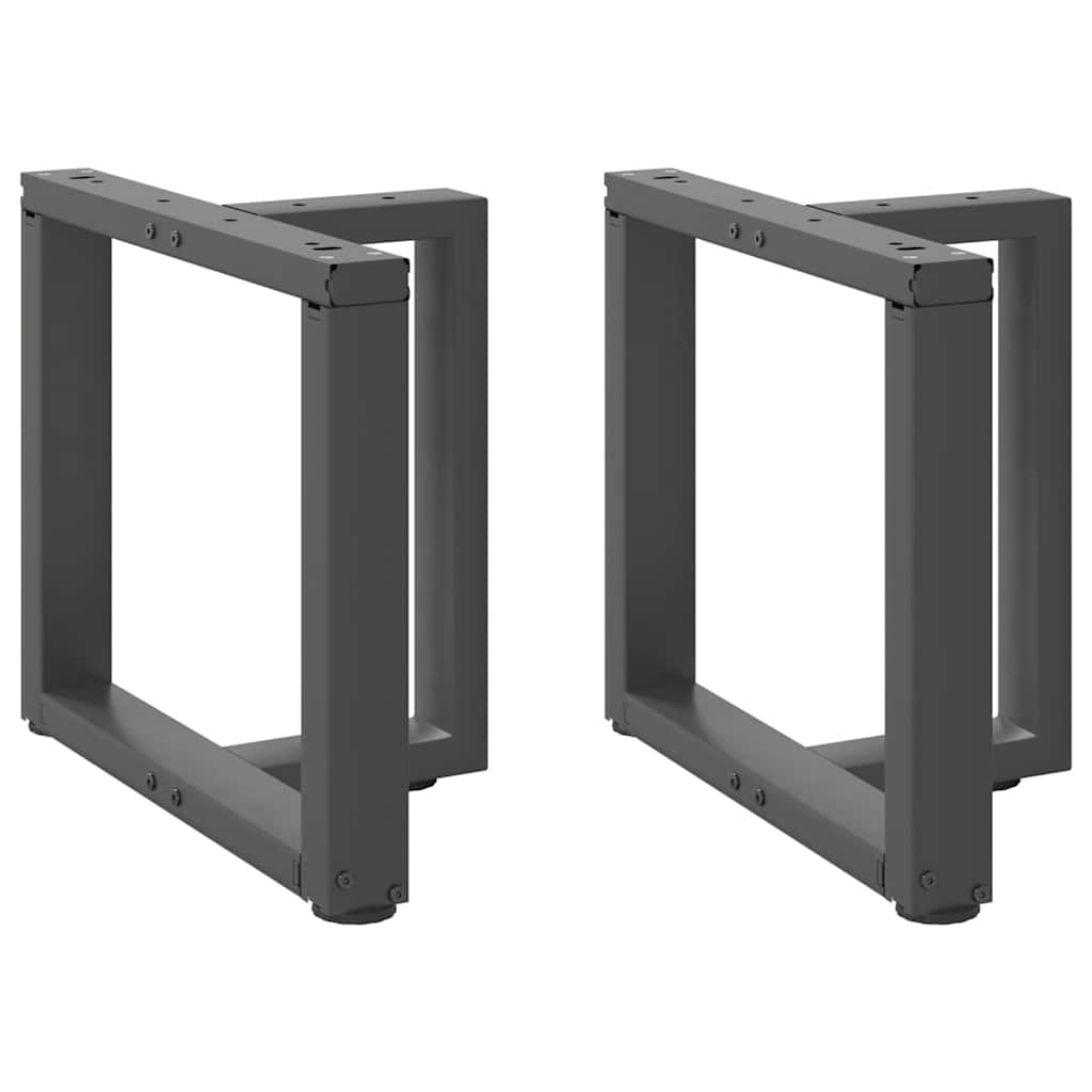 Gambe per Tavolino da CaffÃ¨ a Forma di T 2 pz Antracite 50x25x(42-43) cm Acciaio