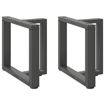 Gambe per Tavolino da CaffÃ¨ a Forma di T 2 pz Antracite 50x25x(42-43) cm Acciaio