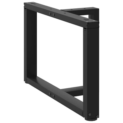 Gambe per Tavolino da CaffÃ¨ a Forma di T 2 pz Nere 60x25x(42-43) cm Acciaio