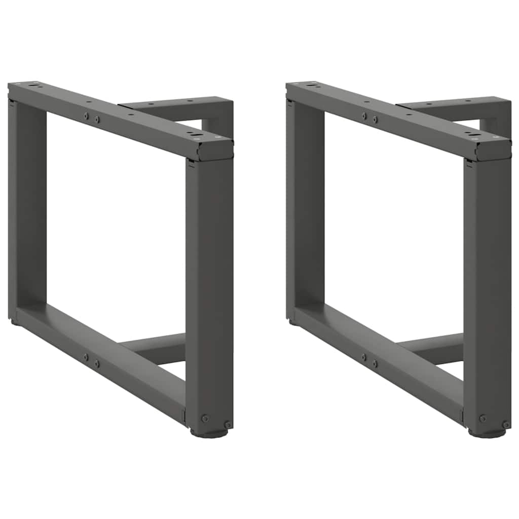 Gambe per Tavolino da CaffÃ¨ a Forma di T 2 pz Antracite 70x25x(42-43) cm Acciaio