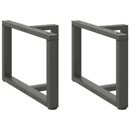 Gambe per Tavolino da CaffÃ¨ a Forma di T 2 pz Antracite 70x25x(42-43) cm Acciaio
