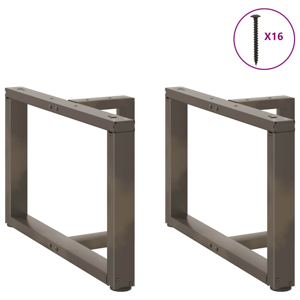 Gambe Tavolino CaffÃ¨ a T 2 pz Naturale 70x25x(42-43) cm Acciaio