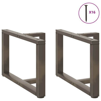 Gambe Tavolino CaffÃ¨ a T 2 pz Naturale 70x25x(42-43) cm Acciaio