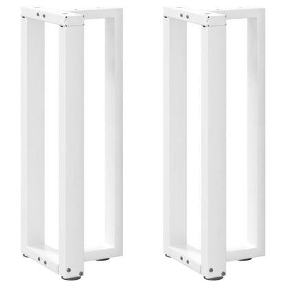 Gambe per Tavolo Consolle a Forma di T 2 pz Bianche 25x28x(72-73) cm Acciaio