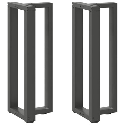 Gambe per tavolo consolle a T 2 pz Antracite 25x28x(72-73) cm Acciaio