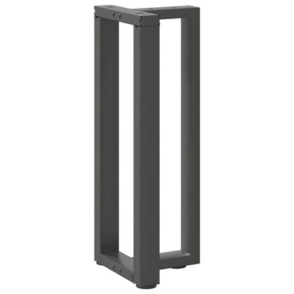 Gambe per tavolo consolle a T 2 pz Antracite 25x28x(72-73) cm Acciaio