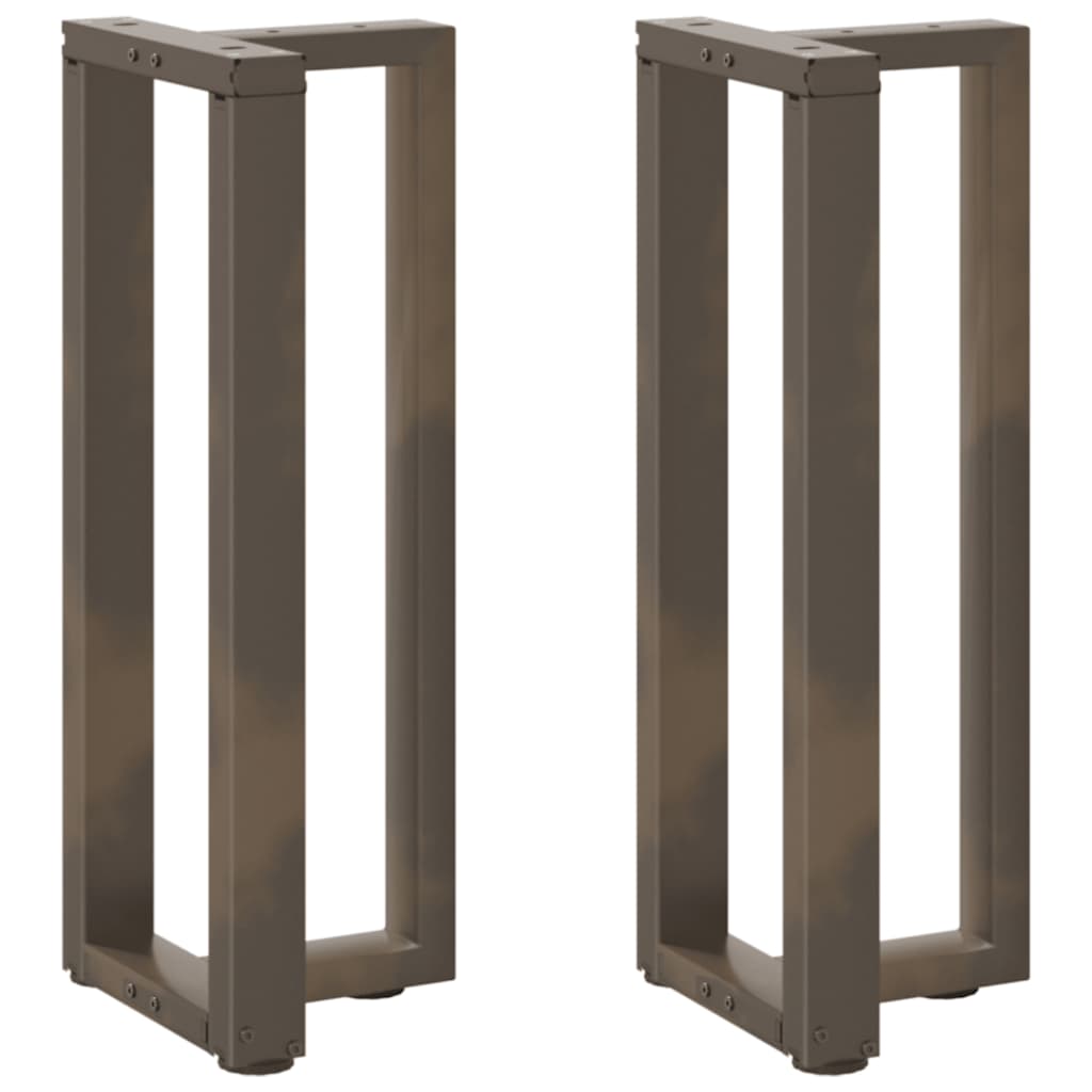 Gambe Tavolo Consolle a T 2 pz Naturale 25x28x(72-73)cm Acciaio