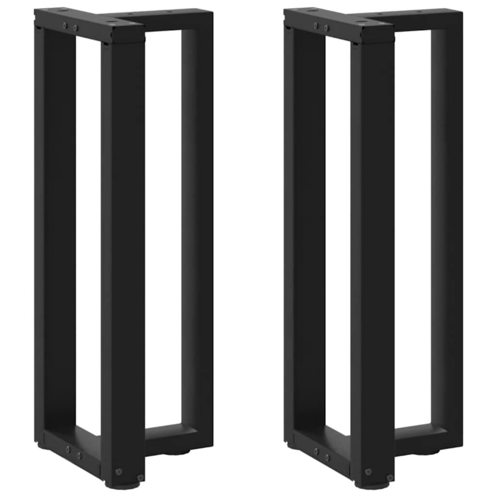 Gambe per Tavolo Consolle a Forma di T 2 pz Nere 38x25x(72-73) cm Acciaio