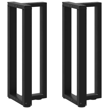Gambe per Tavolo Consolle a Forma di T 2 pz Nere 38x25x(72-73) cm Acciaio