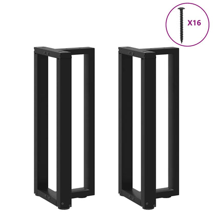 Gambe per Tavolo Consolle a Forma di T 2 pz Nere 38x25x(72-73) cm Acciaio
