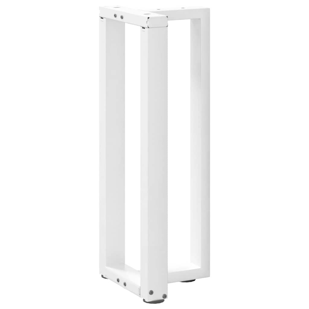 Gambe per Tavolo Consolle a Forma di T 2 pz Bianche 38x25x(72-73) cm Acciaio