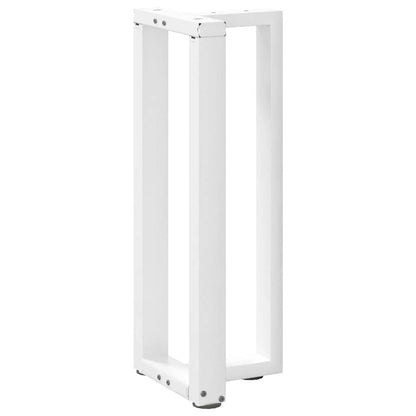 Gambe per Tavolo Consolle a Forma di T 2 pz Bianche 38x25x(72-73) cm Acciaio