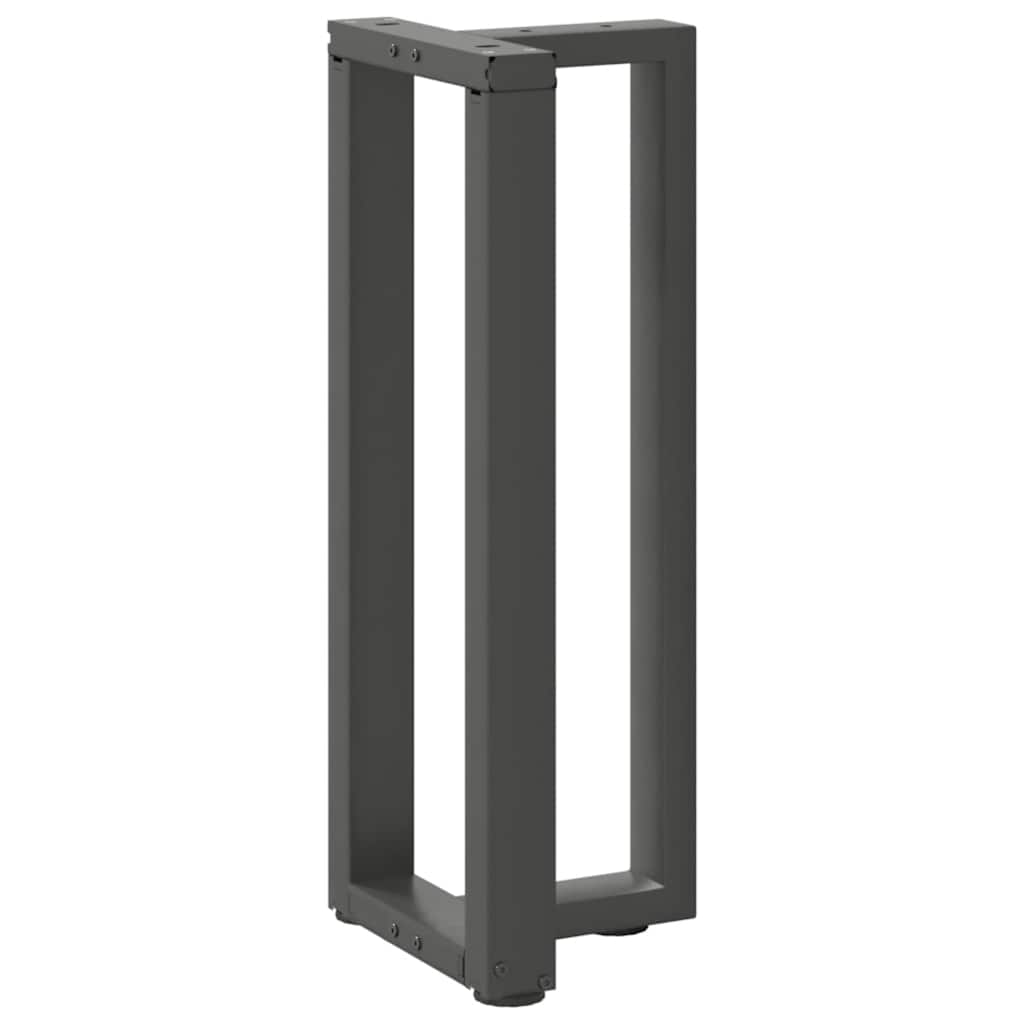Gambe per tavolo consolle a T 2 pz Antracite 38x25x(72-73) cm Acciaio