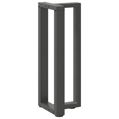Gambe per tavolo consolle a T 2 pz Antracite 38x25x(72-73) cm Acciaio